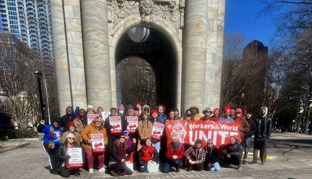 Mercer students participate in MLK Day march organized by the Middle Georgia Democratic Socialists